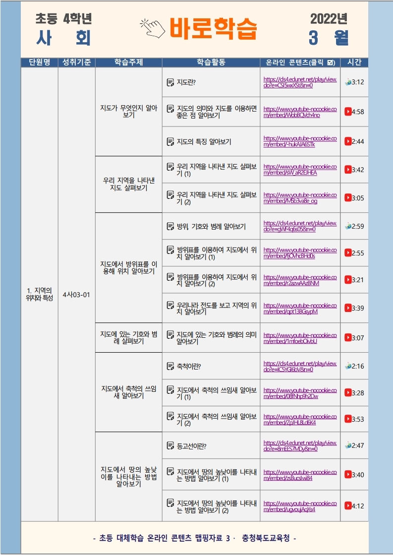 [2022. 3월 초등 대체학습 온라인 맵핑자료(4학년 국어,수학,사회,과학).pdf_page_3